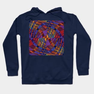 Dark Cubed Ripple Plaid Sunset Hoodie